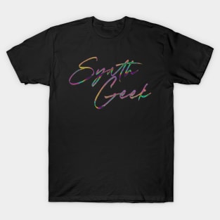 Synth Geek / 80s Style Typography Design T-Shirt